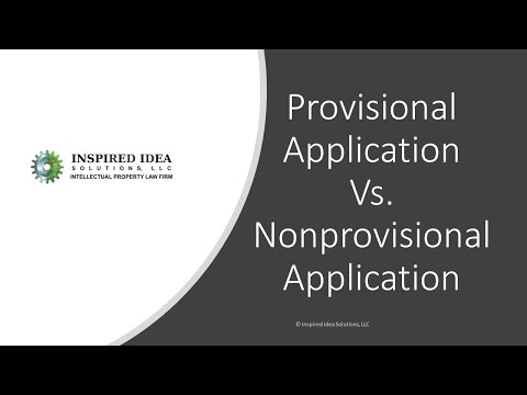 Provisional Application Vs. Non Provisional Application