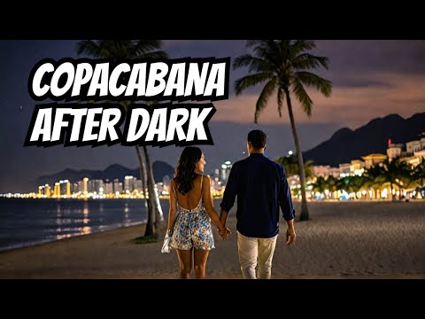 "Night Walking Tour of Copacabana Beach Boulevard | Rio de Janeiro, Brazil 2024 🇧🇷 4K
