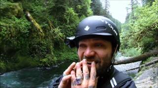 Bam Margera Kayaks of a waterfall alongside steve fisher