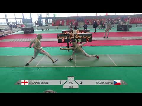 2025 743 T64 03 M S Individual Genova ITA 7 CACEK CZE vs BAZADZE GEO