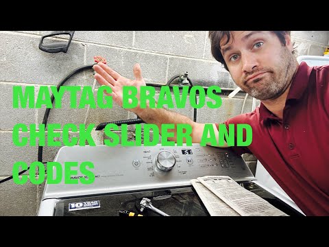 How to check the error codes on a Maytag bravos washer. Also check the slider. F0E3 and f0e5