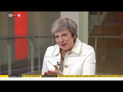 Theresa May defends her Brexit Deal live on Sky News 1st Interview