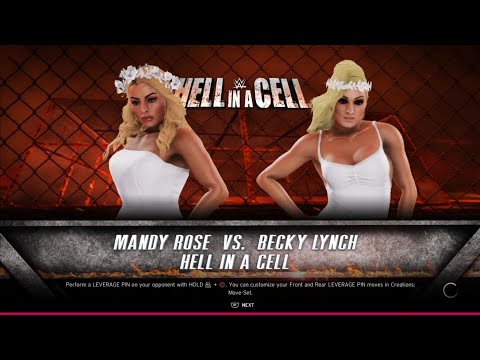 TheMan Games - Bride vs Bride Becky Lynch vs Mandy Rose Hell in a Cell WWE2K20
