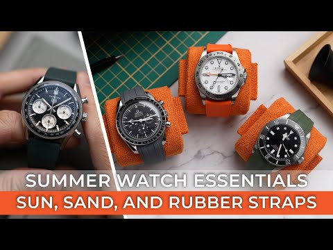 Aftermarket rubber straps for the Omega Speedmaster,  Rolex Explorer II, Tudor Pelagos39, ...