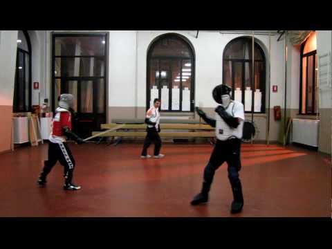 Scherma col bastone a Milano - Canne italiana Full Contact 3 in HD (rompere una Canne...)