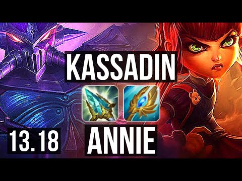 KASSADIN vs ANNIE (MID) | Rank 3 Kassadin, 9/3/8, Dominating | TR Challenger | 13.18