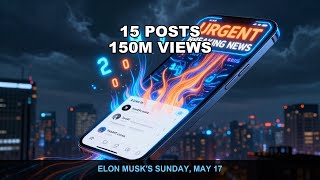 Elon Musk's 15 Posts on May 17th — 150M Views in One Sunday