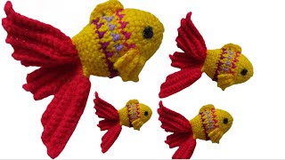 بدون هیچ کوکی ماهی بباف crochet gold fish@baftoidea