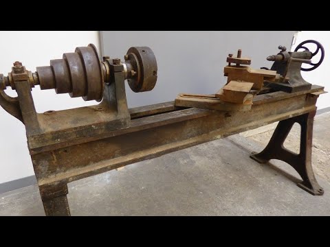 Huge 1890s Wood Lathe Restoration