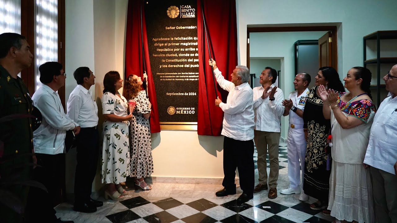 Inauguración del Centro Cultural “Leyes de Reforma”, desde Veracruz