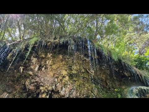 Toplița, drumul spre cascada mezotermală.