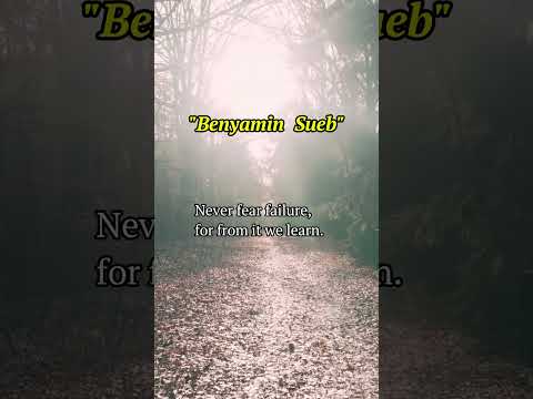 Never fear failure, for from it we learn. / Benyamin Sueb #motivation #mindset #quotes #discipline