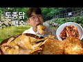 무더위에 계곡에서 묵은지 + 닭백숙은 못참습니다