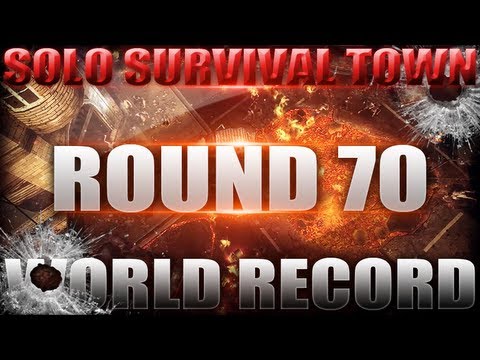 Town Round 70 Solo World Record - High Round Strategy - Black Ops 2 Zombies (Gameplay/ Commentary)