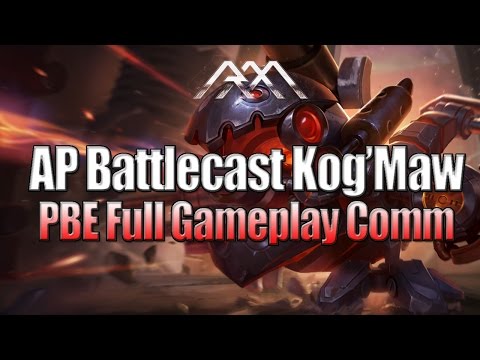 AP Kog'Maw - Battlecast Skin - PBE Full Gameplay - League of Legends