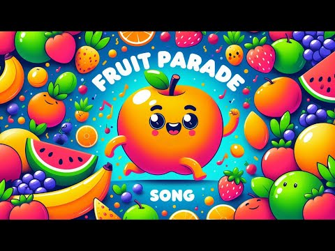 Fruit Parade Song for Kids | Fun & Educational Fruits Song | @Kindajoylearning