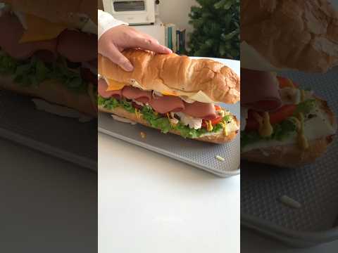 make a Scooby Doo sandwich for him 🥖做個巨無霸三明治給他吃 #lunch #cooking #bento #asmr #asmrvideo #sanwich