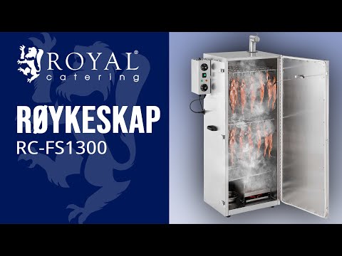 video - Røykeskap - 147 L - Royal Catering - 8 stativer