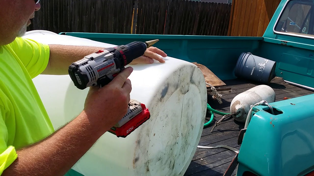 Watch video Add a spigot to a plastic water barrel in just a couple minutes! Such a useful thing to have. Now Add a spigot to a plastic water barrel in just a couple minutes! Such a useful thing to have.