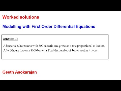 AS/A-Level Maths Modelling with First Order Differential Equations - Question 1
