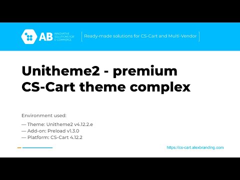 Update of "UniTheme2 - premium CS-Cart theme complex" v4.12.2.e for CS-Cart and Multi-Vendor