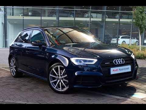 DC18CUU AUDI A3 TFSI QUATTRO S LINE BLACK EDITION BLUE 2018, West London Audi