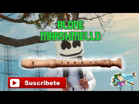 alone /marshmello (FLAUTA DULCE) notas en la descripcion : con cristian banclass