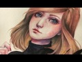 Stylized Girl Portrait Watercolor Timelapse By Margaret Morales