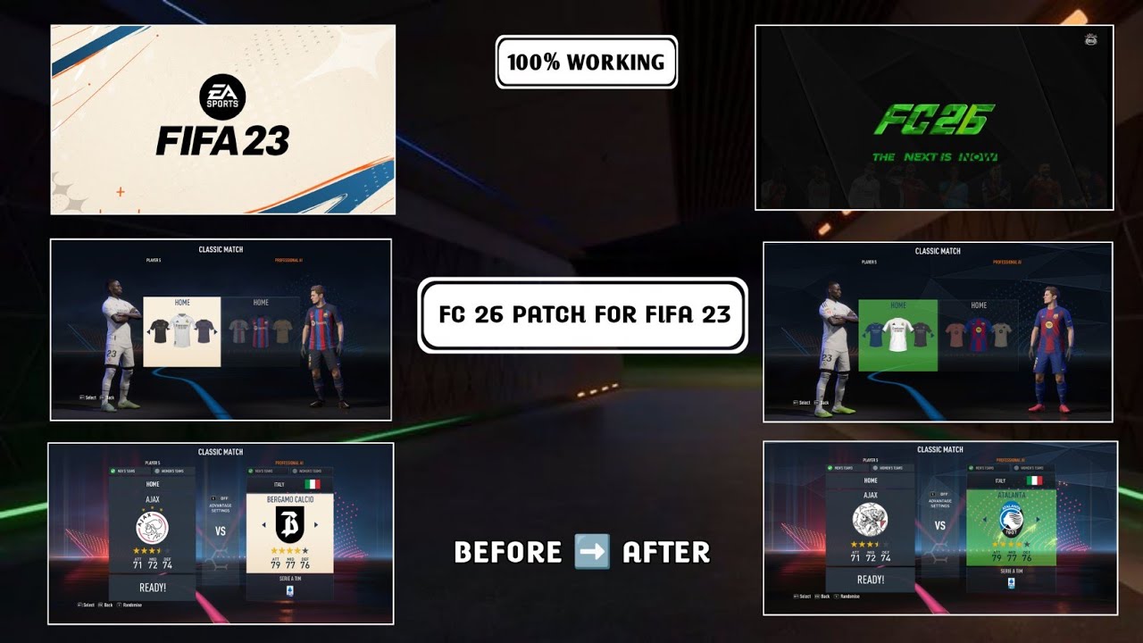 FC 26 PATCH, KITS, GRAPHICS,  FACE AND MINIHEAD UPDATE FOR FIFA 23 (100% WORKING)
