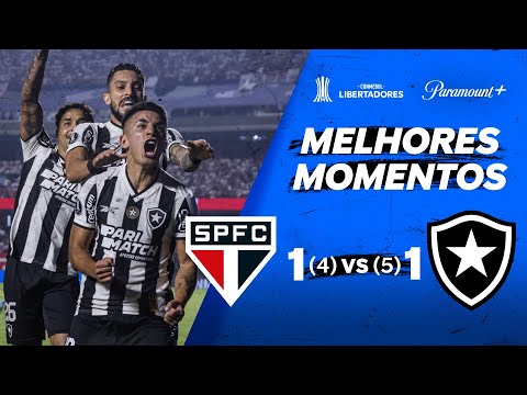 SÃO PAULO 1 (4) x (5) 1 BOTAFOGO - CONMEBOL LIBERTADORES 2024 | Paramount Plus Brasil
