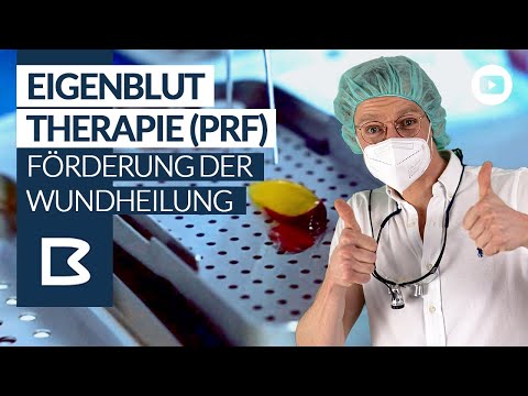 EIGENBLUT Therapie (PRF) - Live Video, der ABLAUF. Förderung der Wundheilung.