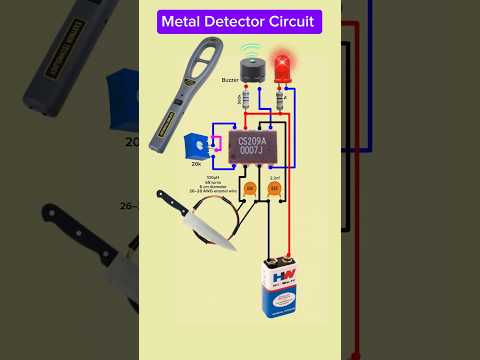 🔑Metal Detector Circuit | Using CS209A Ic #shorts #tech #circuit #diy