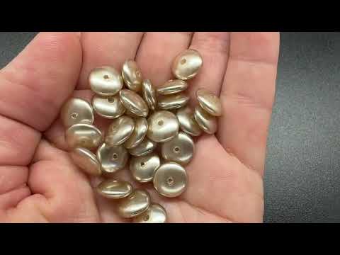 Колесо - чеські намистини 5*10мм, крем