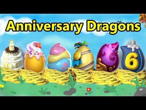 ALL 6 ANNIVERSARY DRAGONS! Hatching the FIFTH + SIXTH Dragons! - DML #1467