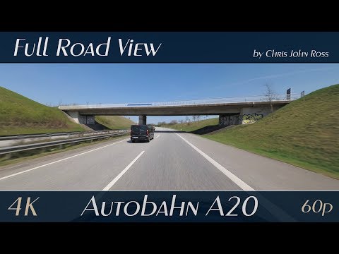 Autobahn (A20), Germany: Lübeck Süd - Groß Grönau - 4K Ultra HD