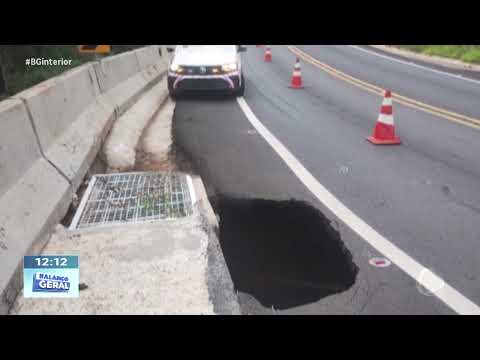 Perigo na pista! Trecho interditado em Santa Maria da Serra