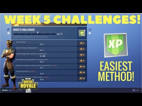 HOW TO DO WEEK 5 CHALLENGES EASY!! | ANARCHY ACRES MAP | GAS STATIONS |  *FORTNITE BATTLE ROYALE