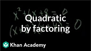 Solving a quadratic by factoring