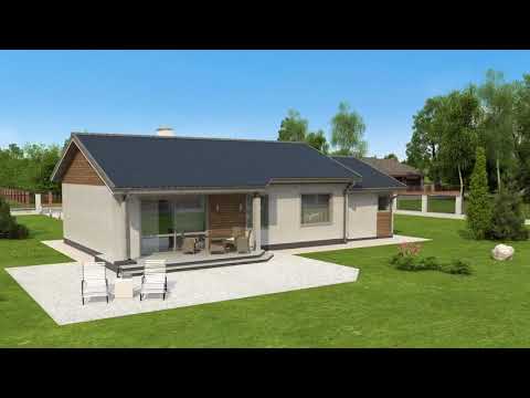 Z7 GL - Gotowy projekt domu parterowego we współczesnym stylu do 90 m2