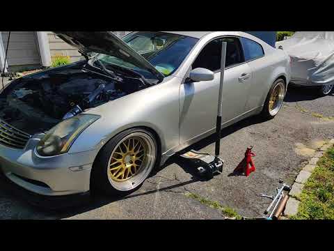 G35 coupe dropped on Megan Racing Springs
