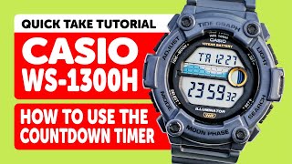 #CASIO WS-1300H (3507) - HOW TO operate the COUNTDOWN TIMER