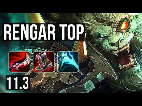RENGAR vs WUKONG (TOP) | 13/1/4, 2.6M mastery, 900+ games, Godlike | KR Grandmaster | v11.3