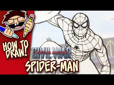 How to Draw SPIDER-MAN (CAPTAIN AMERICA: CIVIL WAR) Step ...