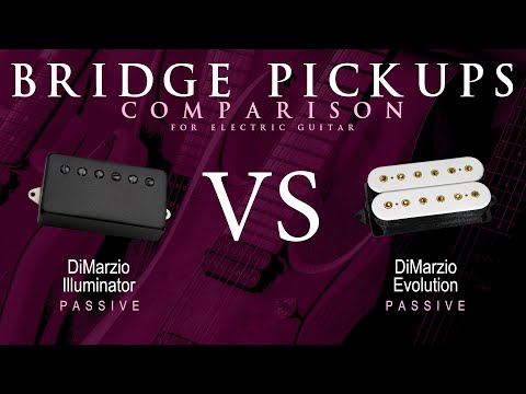 DiMarzio ILLUMINATOR vs EVOLUTION - Passive Bridge Guitar Pickup Comparison Tone Demo