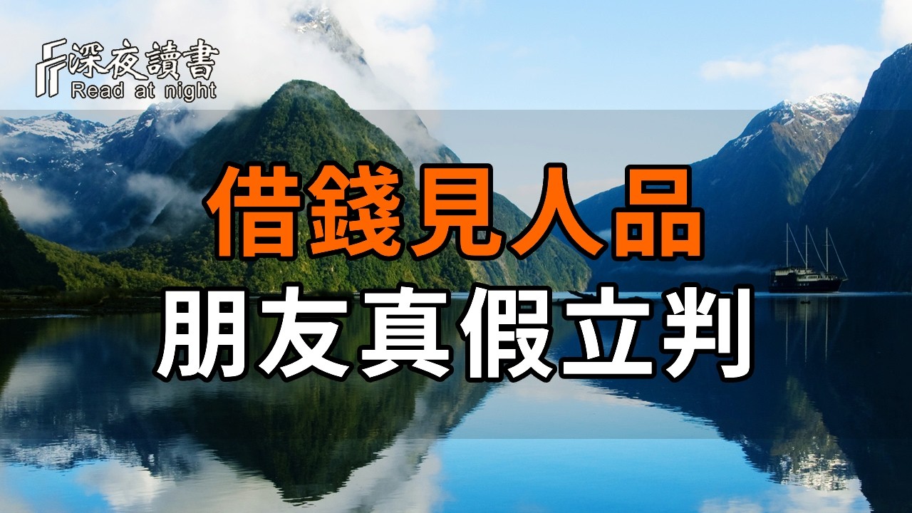 晚年识人智慧：借錢見人品，這三句話一出，朋友真假立判【深夜讀書】#人生感悟 #正能量 #情感 #晚年幸?
