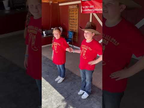 #sam & #scarlett do the #crossover #clogging #footwork #calicoghosttown #duet #dancers