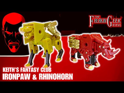 Keith's Fantasy Club IRONPAW & RHINOHORN (Steeljaw & Ramhorn) : EmGo's Transformers Reviews N' Stuff