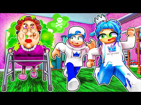 We Have To Escape Evil Grandma in Roblox! (Obby)