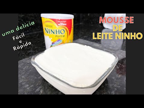 MOUSSE de Leite NINHO | Com apenas 3 INGREDIENTES - FÁCIL e Rápido de Fazer!