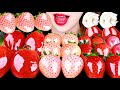 ASMR WHITE STRAWBERRY TANGHULU KING S BERRY TANGHULU CREAM COOKING EATING SOUNDS MUKBANG 먹방 咀�